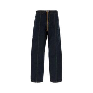 GIMAGUAS Men's Wide Leg Denim Trousers Men BLUE Pants
